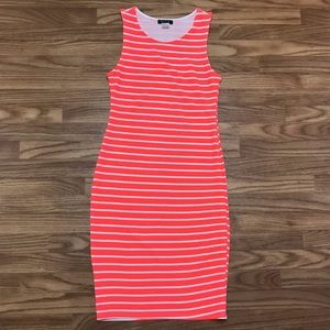 Orange and White Striped Dress Size: M